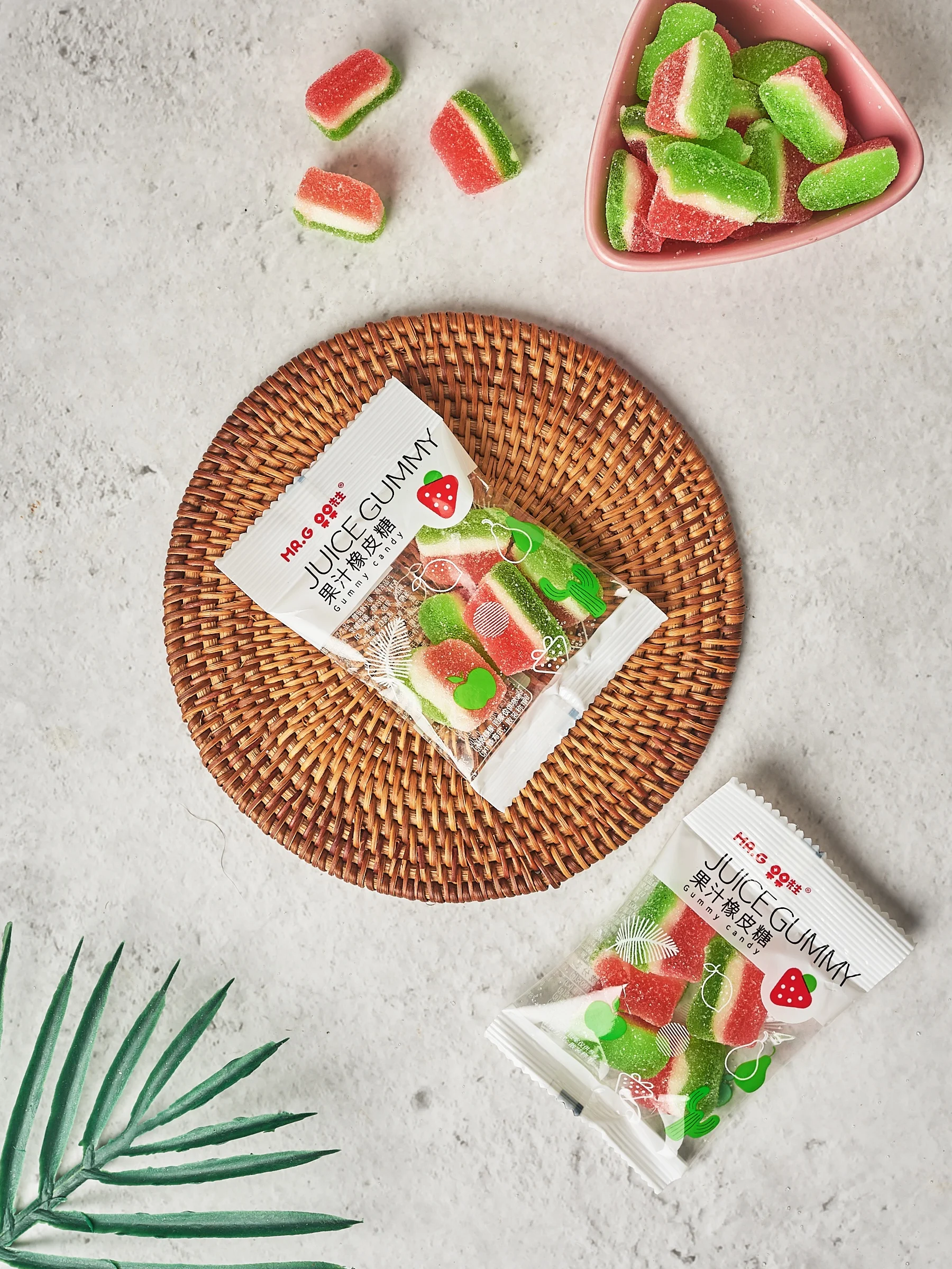 watermelon shape furit flavour Soft Candy gummy candy