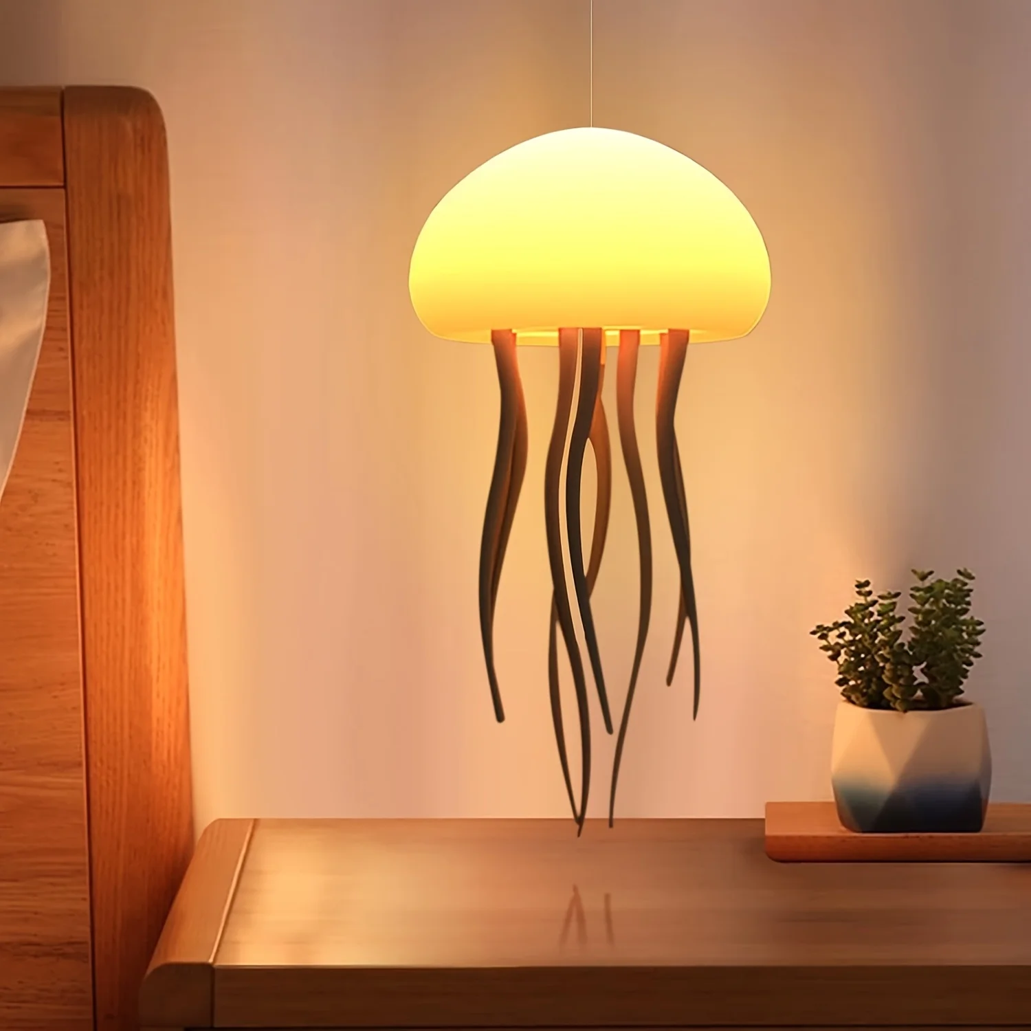 Wholesale New Night Light Jellyfish Lamp RGB Jelly fish Lamp Atmosphere Light Bedroom Cute Desk Lamp luz de noche
