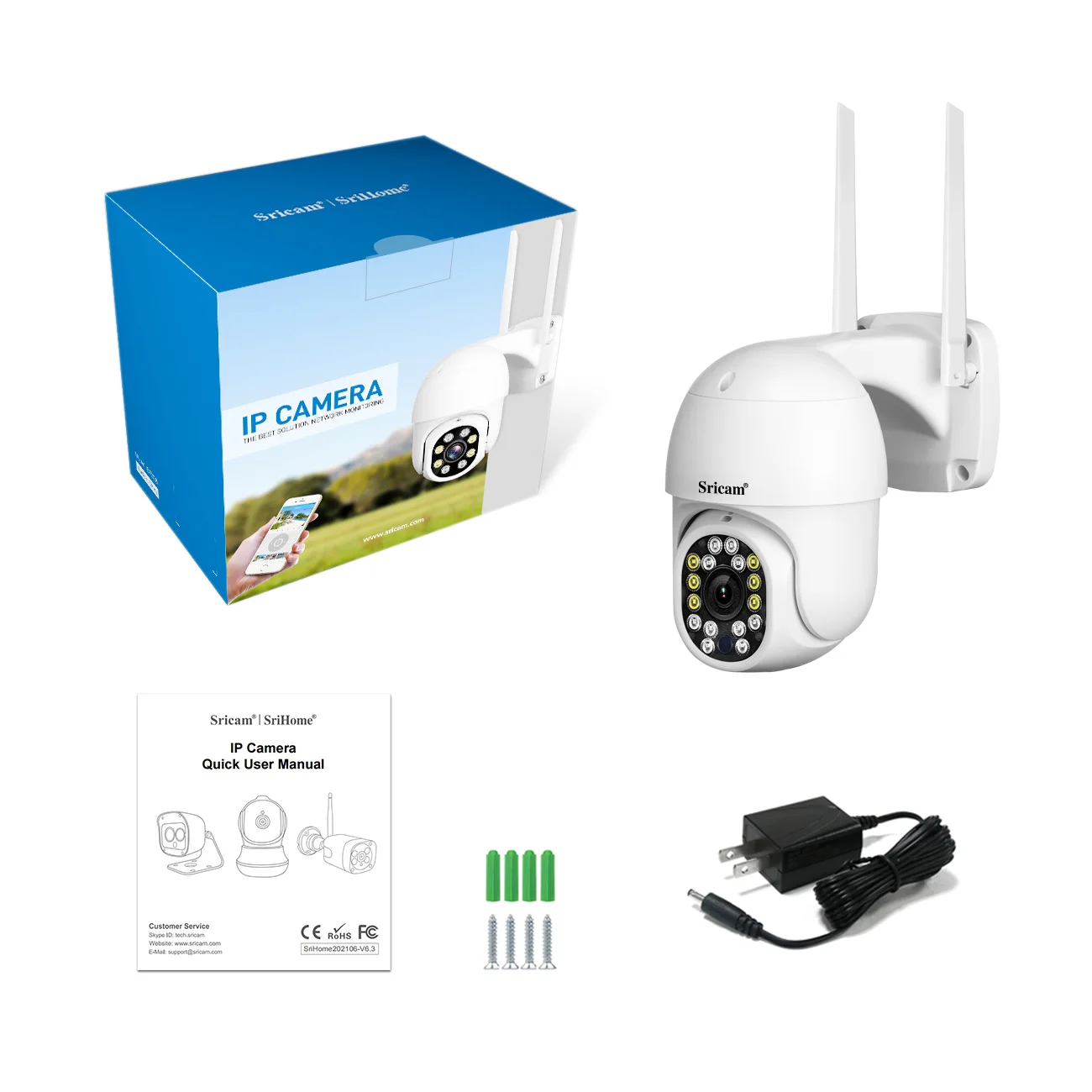 Hot Sales Products  PTZ CCTV Cameras Outdoor with Waterproof IP66 3MP HD Surveillance Wifi cameras