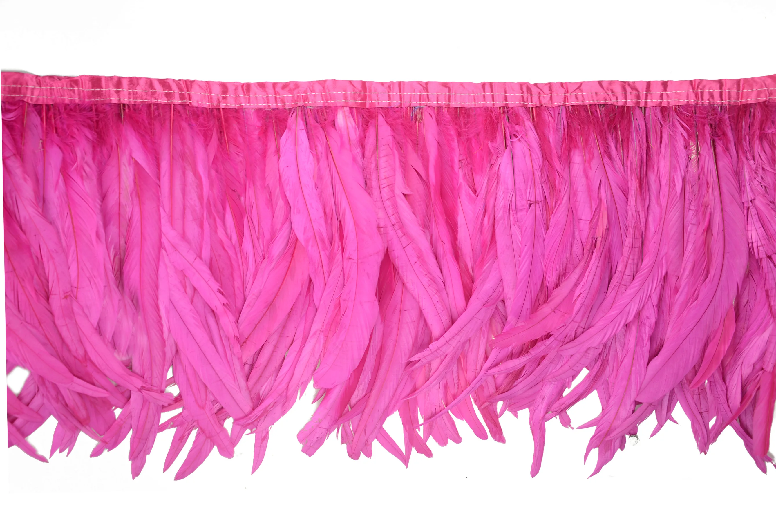 Hot Sale Cheap Feathers Trimming For Carnival Costumes Wedding Chicken Rooster Coque Tail Fringe Feather Trim For Craft