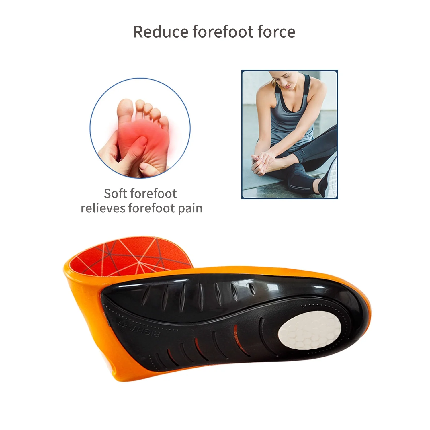 YAODE Factoey Arch Supports Orthopedic Inserts Pain Relief Orthotics Flat Feet Orthotic Comfort Gel Arch Support Shoe Insoles