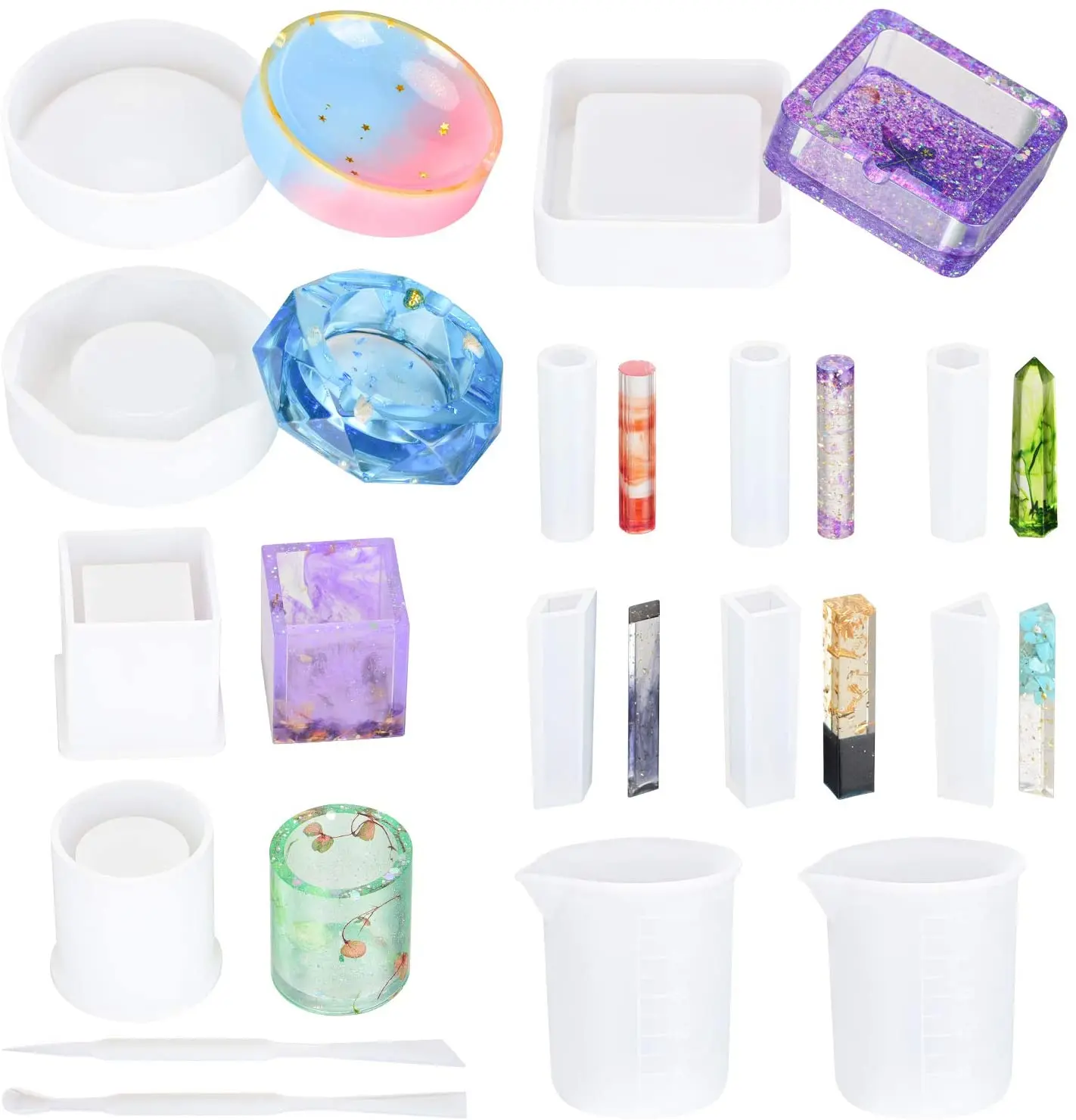 Силиконовая форма из смолы, 15 штук, Большая квадратная тонкая подвеска «сделай сам», пепельница, цветочный горшок, подсвечник для мыла