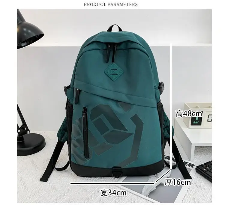 Custom Middle High school college student backpack school bag male backpack schoolbag 2023 new for college male student