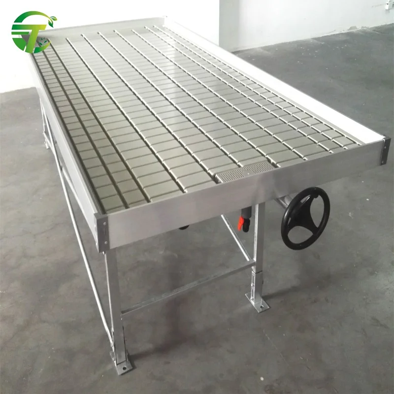 ebb tray with the flow ec and ph growing tables