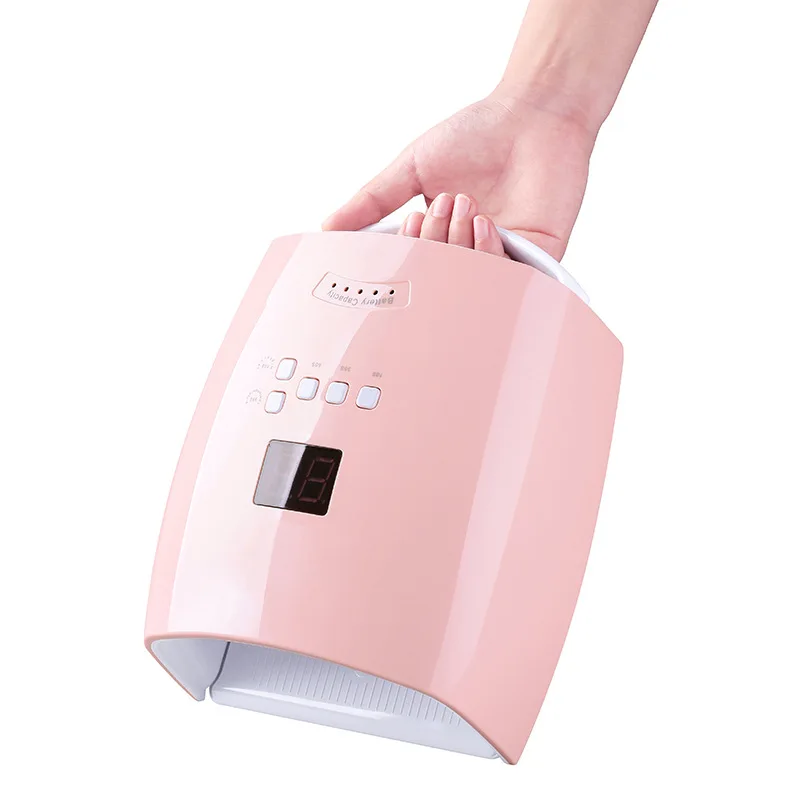 WW857 2024 New Style Lamps Cure Rechargeable Cordless 66Ww Gel UV Led Nail Lamp Machine
