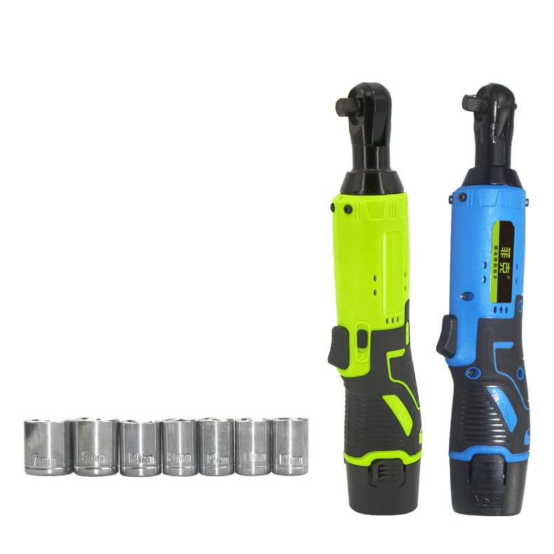 Supply 90 Degree Right Angle To Electric Rechargeable Ratchet Wrench 12V 18V Lithium Battery Stage Rack Tool