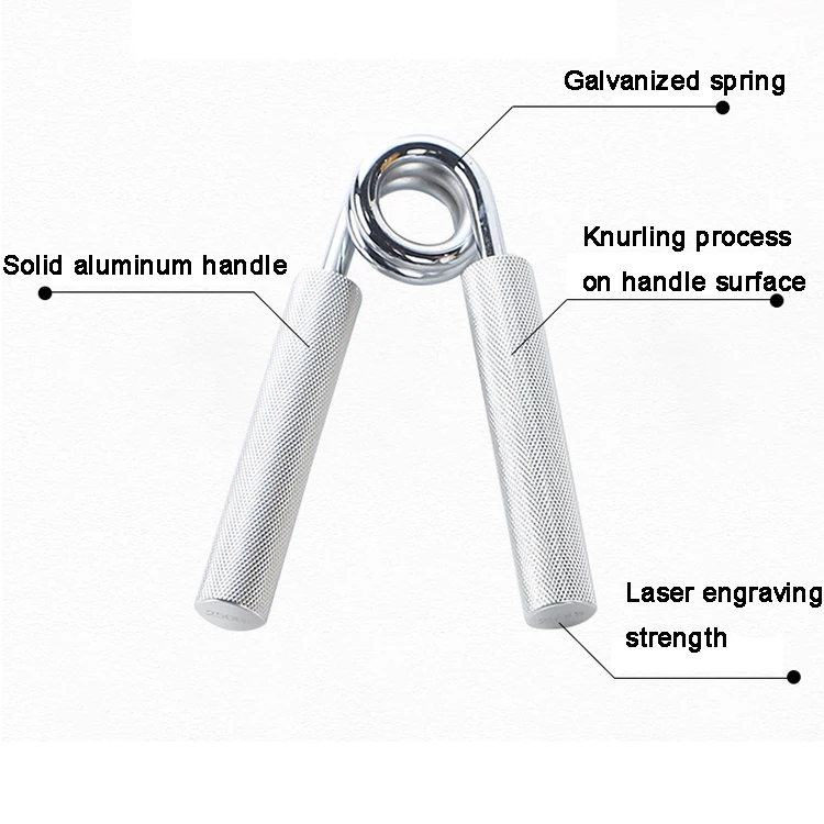 
Gym Fitness Silver Adjustable 100-350lbs Hand Gripper Finger Exercise Trainer Forearm Hand Grip Strengthener 