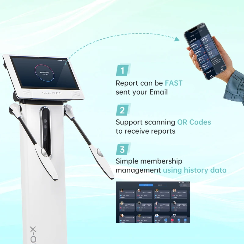 X-ONE PRO 3d body scanner for measurements health monitoring body fat analyser 3d NLS health analyser bio-impedance machine