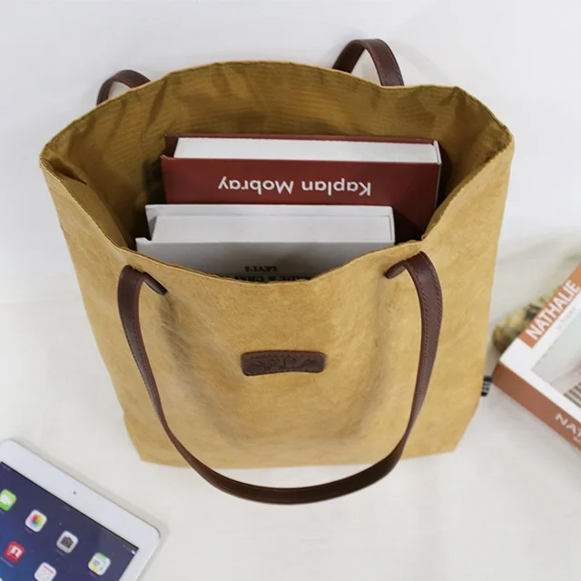 OEM/ODM Custom Logo Ladies Shoulder Handbag Dupont Paper Shopping Tote Bags Travel Tyvek Bag