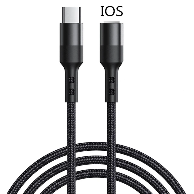 Premium PD 20W Cable For iPhone 3A Fast Charging Type-C to Lighting Cable 1M Nylon Braided Charging Data Cable