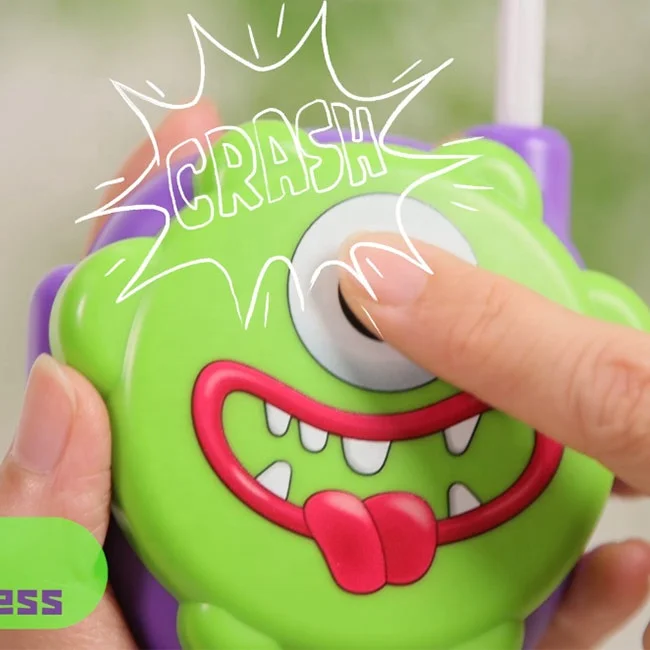 Parent children interaction new toys little monster 500m long range walkie talkie with cartoon sound