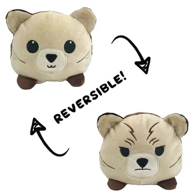 18Cm Cartoon Reversible Tiger Double-Sided Plush Flip Double-Sided Monkey Plush For Shark Toy For Gifts