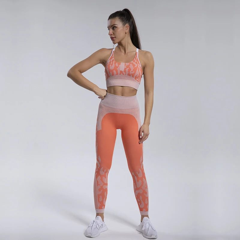 Ptsports woman bamboo yoga pant fitness legging 2 piece yoga set women for big women high quality sport bra and yoga pants set