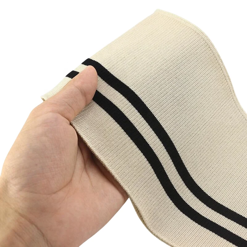 Popular high quality polyester  ribbed 2X1 hem fabric ribbed trim knit cuffs and hem neckline for baseball uniforms