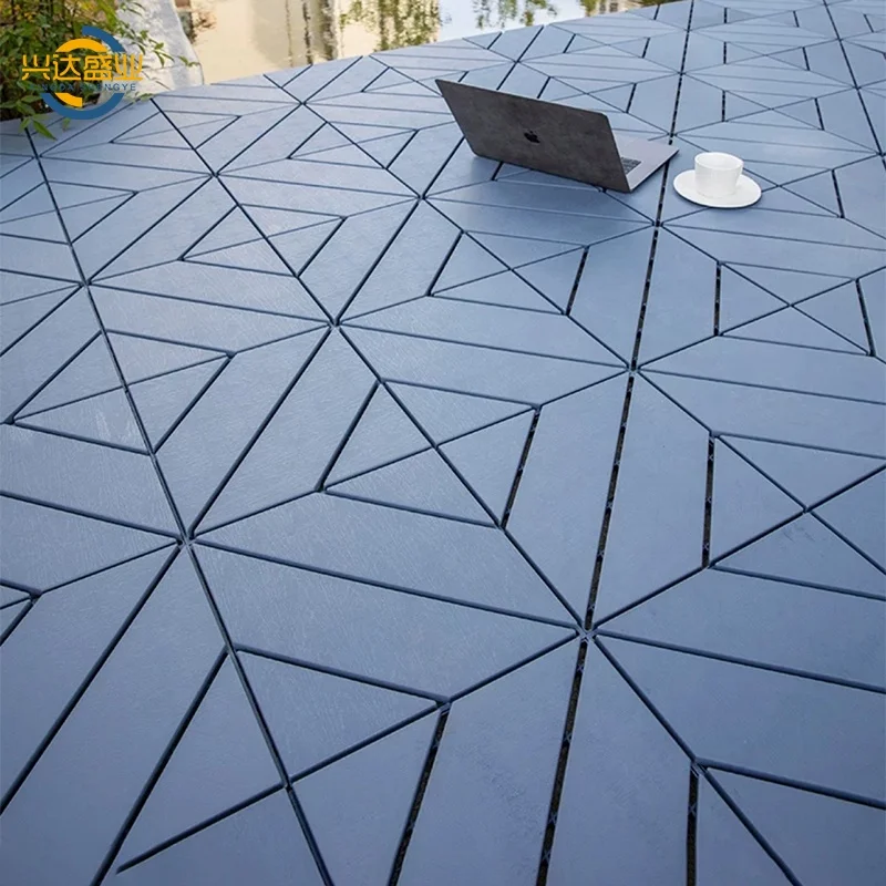 Balcony Outdoor Floor Tiles PP outdoor wood interlocking flooring tiles