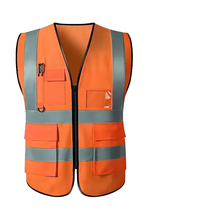 Reflective Strip Polyester Fabric Construction Safety Vest with Logo Reflective Clothing Safety Reflective Vest