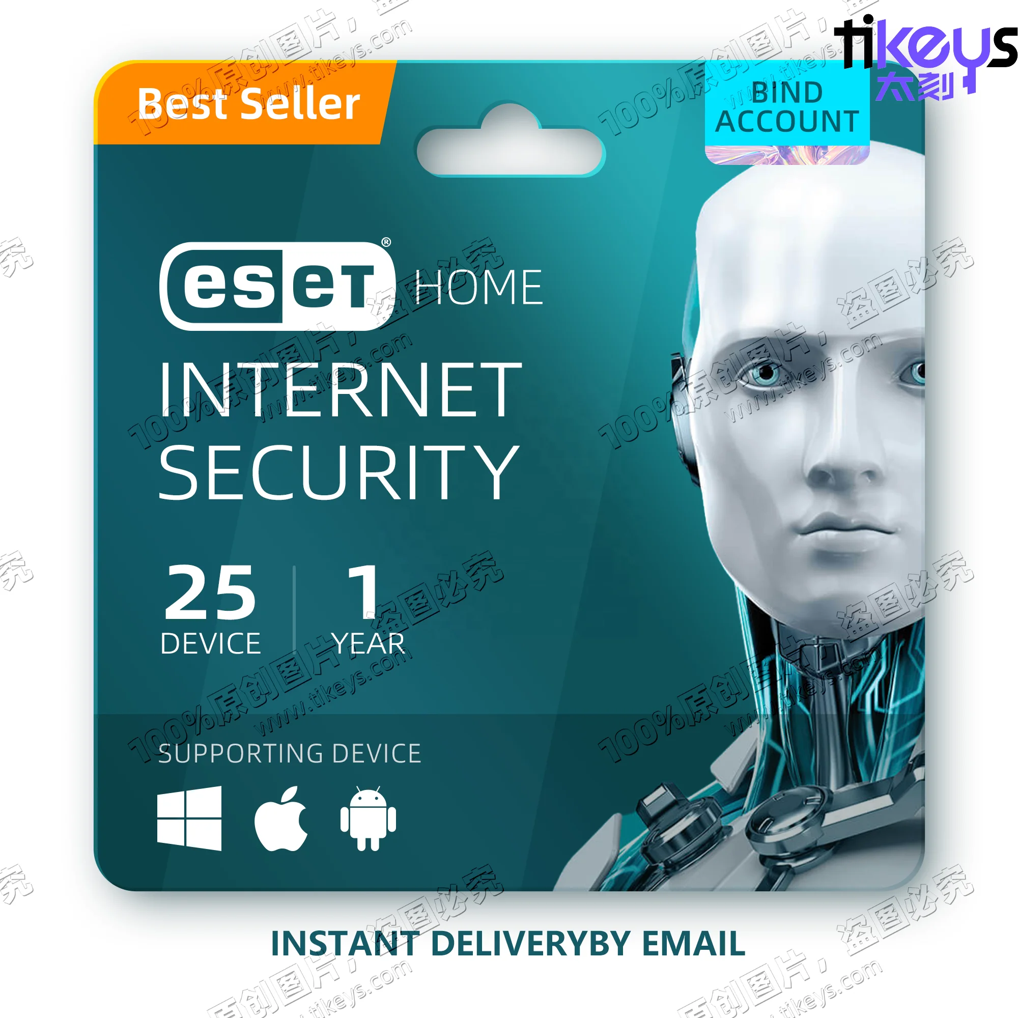 Genuine License ESET Internet Security Key 25 Device 1 Year Bind Account Privacy Protection Antivirus Software Nod32 AntiVirus