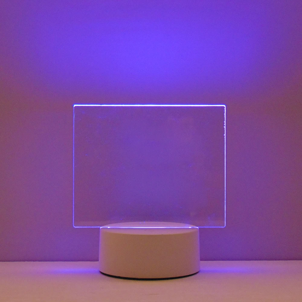 Amazom Hot Sale Free sample DIY Effect Acrylic 3d Decoration Led Illusion Lamp with pen Creative Message Board Night Light