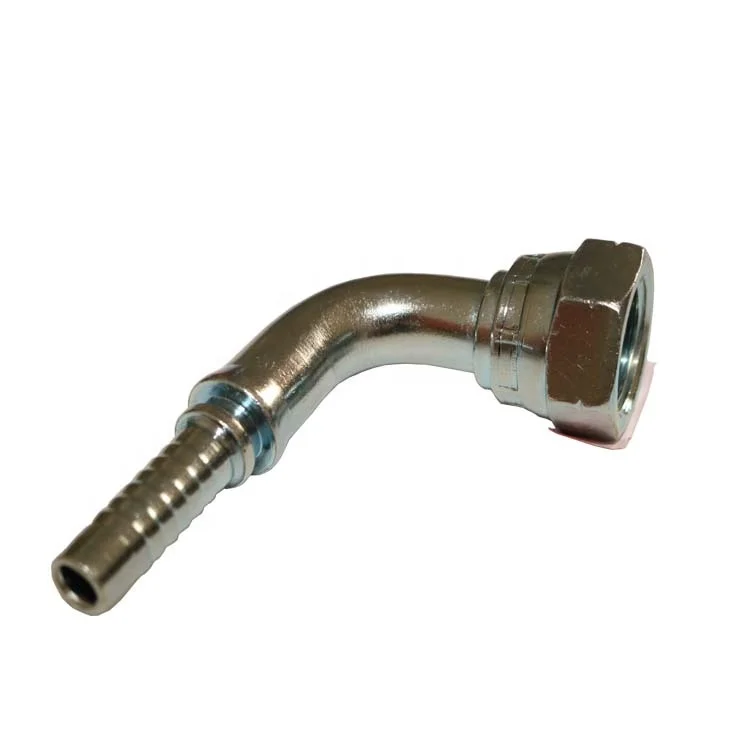Hebei forged end connection hydraulic hose fittings Carbon steel Single Hex 90 degree BSP 22691