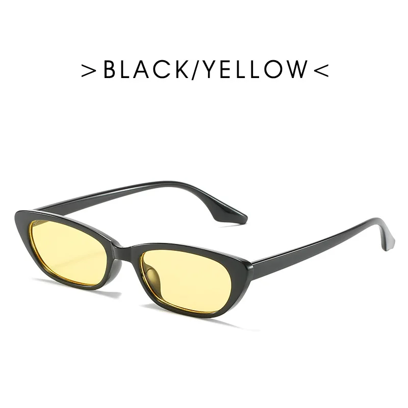 2023 Ins Popular Fashion Cat Eye Colorful Sunglasses Women Retro Oval Gradient Men Blue Pink Sun Glasses
