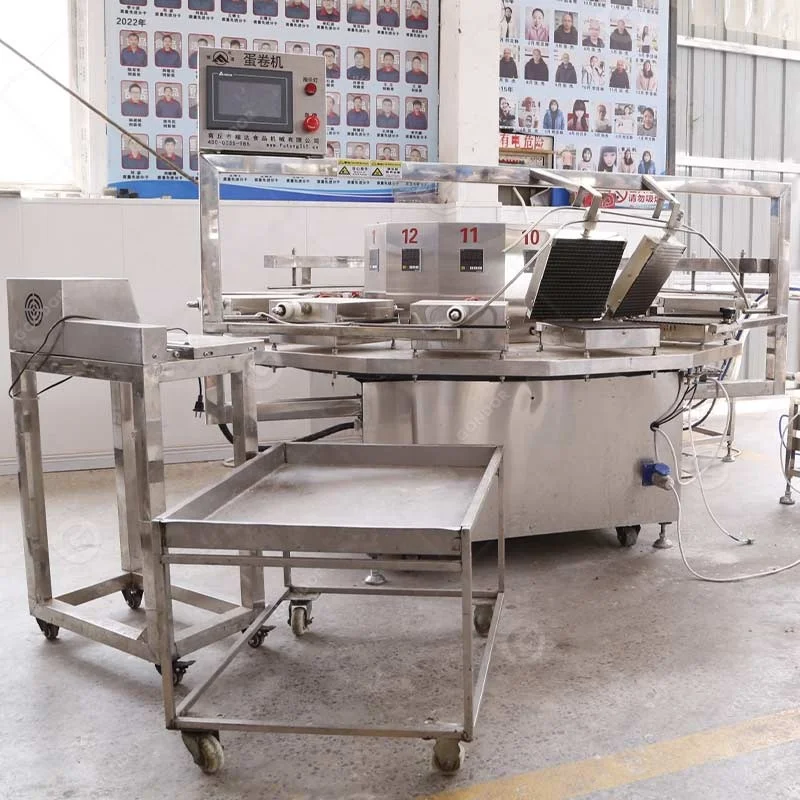 Edible Tea Cup Commercial Stroopwafel Icecream Wafer Egg Roll Rolled Sugar Waffle Ice Cream Cone Maker Make Machine