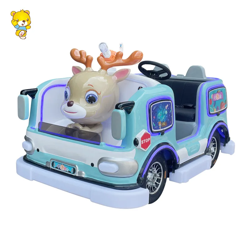 Deer Bus Mall Children Amusement Car Rear Axle Motor Big Wheels New Model Bumper Car Square Amusement Equipment