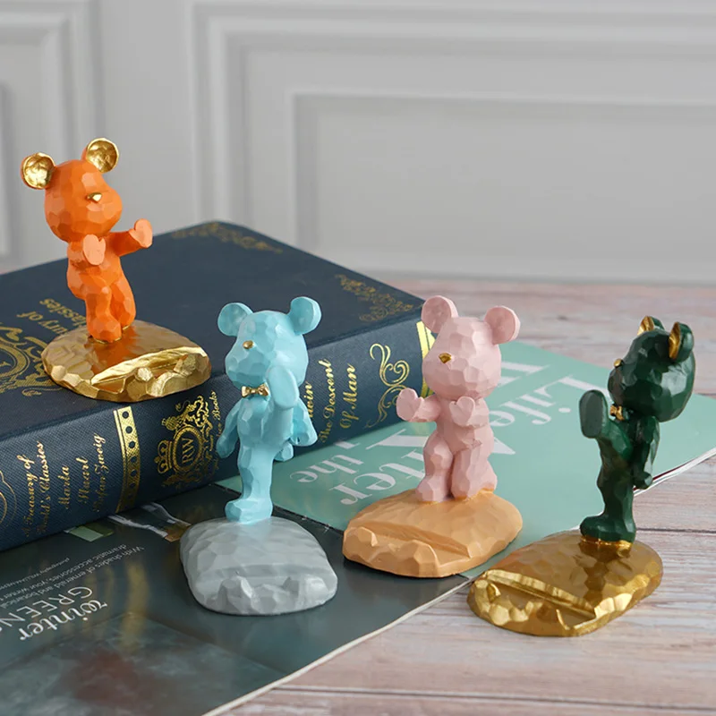 Custom creative resin Student spaceman Cell Phone holder desktop Tablet Bracket Astronaut Mobile Phone Stand