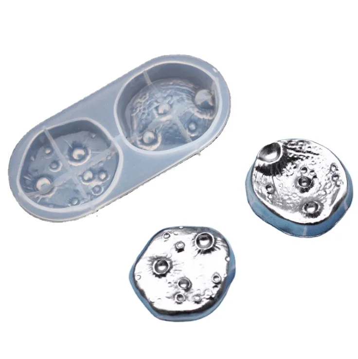 Z120109 Diy epoxy resin falling stone pot hole planet surface crater incense plaster mold