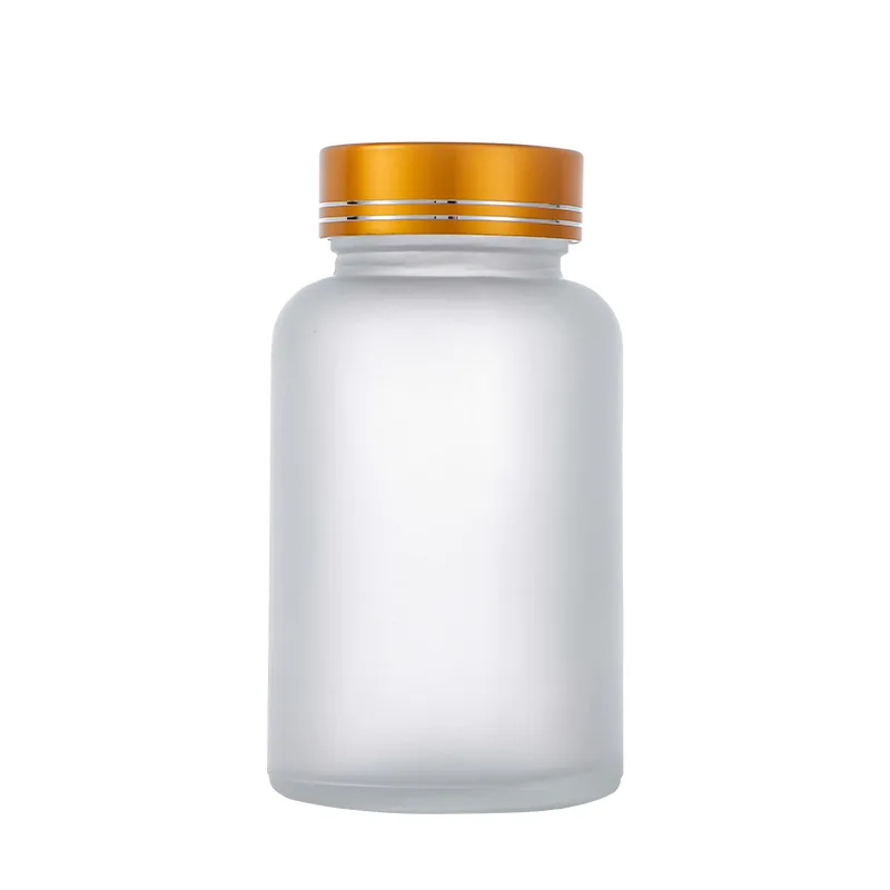 120ml/120cc Empty Frosted Glass Medicine Bottles for Capsule Pill Health Product Tablet Maca Granule