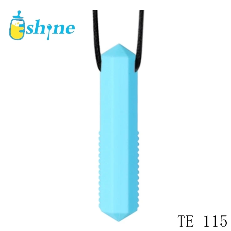 Silicone Chewy Brick for Kids with ADHD, Teething, Autism, Biting Needs Sensory Chew Bricks Pendant silicone teether necklace