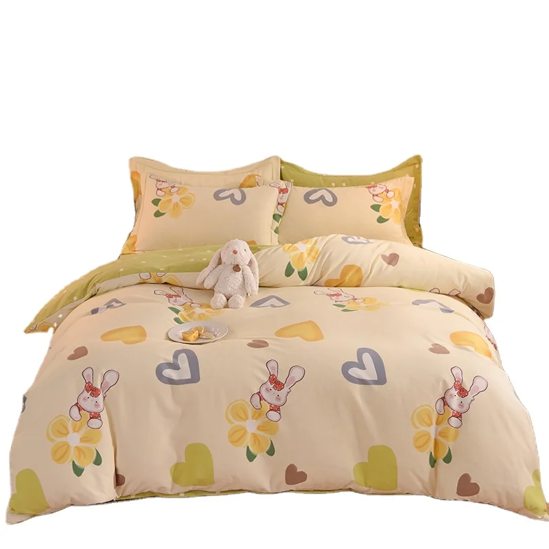 Hot Selling 100%cotton Customized, Bedspreads and Cotton  Printed Bed Linen Cover Bedding Set