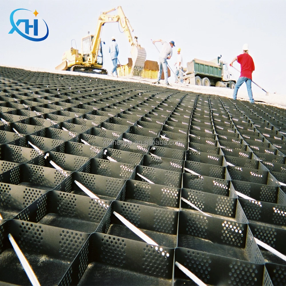 Перфорированная геокелль TGLG 200-356 Hdpe Geocell цена гладкая пластиковая гравийная сетка