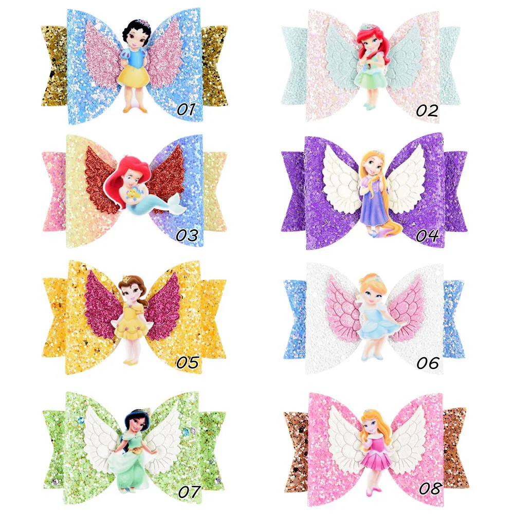Bows Cute Princess resin Party Pretty Hair pins glitter Headwear hair accessories hair clips set for girl