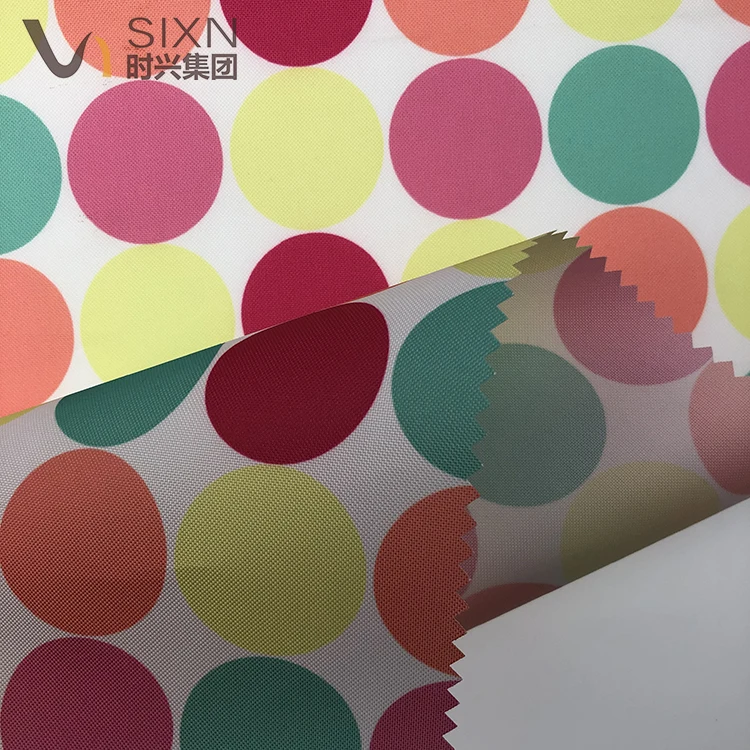 100% Polyester 200D Oxford FDY Woven WR PU Coating WP 950mm Waterproof Digital Print Fabric For Luggage