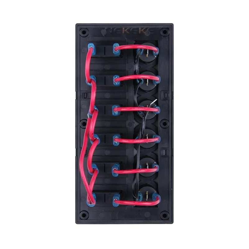6 GANG 12V circuit breaker jeep boat rocker touch panel switch