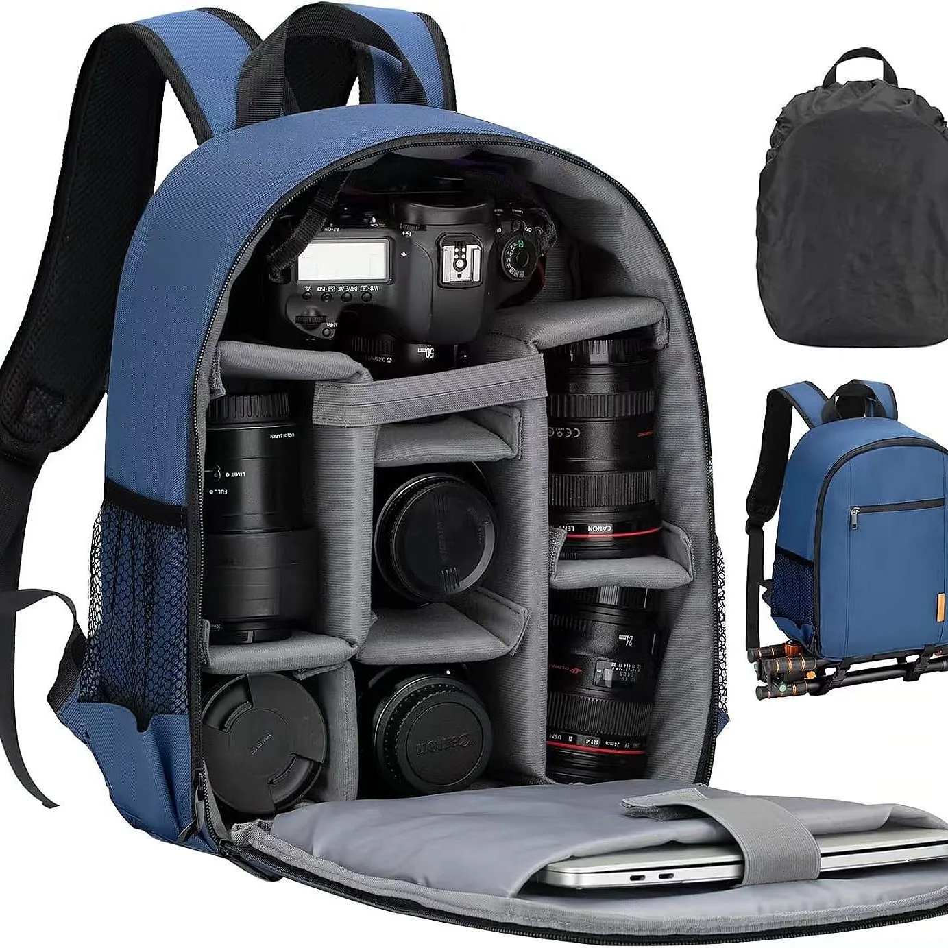 Factory Hot Professional DSLR Camera Bag with Waterproof Rain Cover Camera Backpack for Men&Women Photography Backpack Case