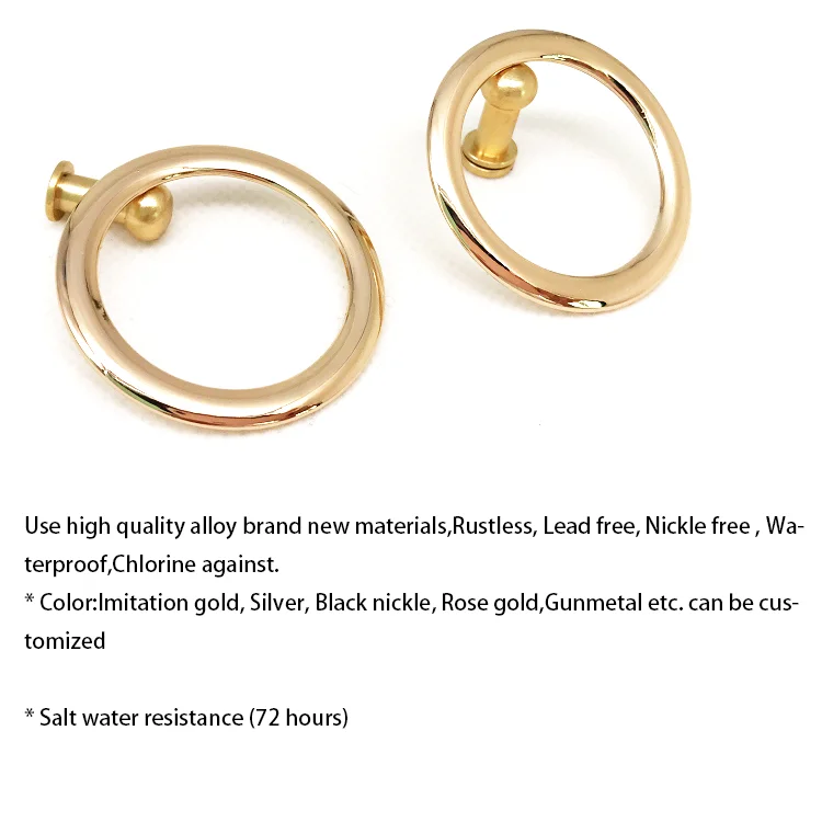 Custom Fashion Swimwear Metal Bra O Ring Sliders Hooks For Swimwear Metal Ring Buckle