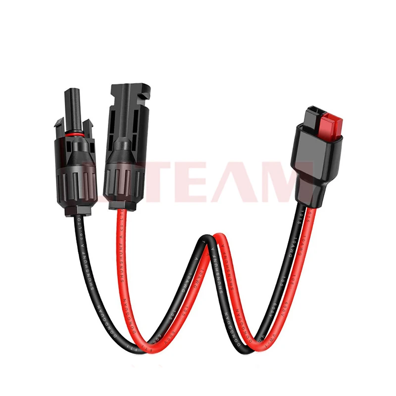 Custom Wire Harness Solar Connector to 30A Single Pole Power Connector Female Splitter Cable For Solar Panel & Portable Battery
