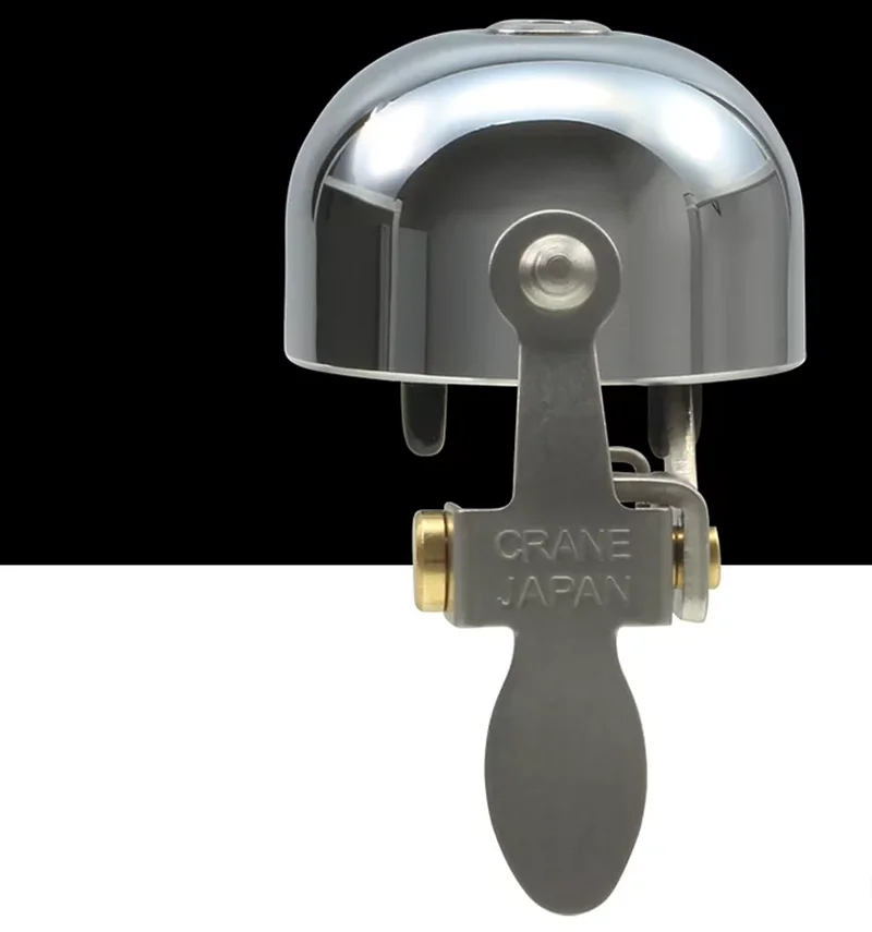 Crane E-ne bell co Japanese  unique  Chrome Plated  Bicycle Small  Brass Bells  for sale