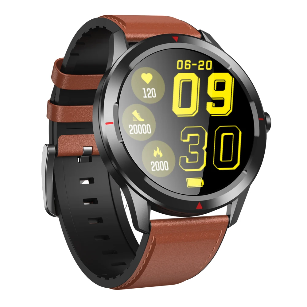 On Stock 1.32Inch metal full round Heart Rate Blood Oxygen Pressure IP68 New Arrival Knob China Smart Watch for android ios