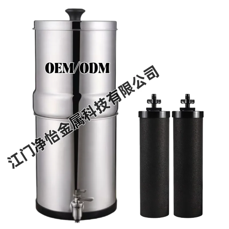 Hot Selling 304 Stainless Steel Table Top Gravity Water Supply Filter System Manual Power Source for Outdoor and Car Use