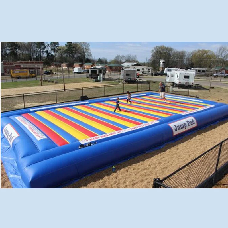 Outdoor kids n adults giant inflatable jumping pad made of 0.55mm pvc tarpaulin from China jumping pillow factory