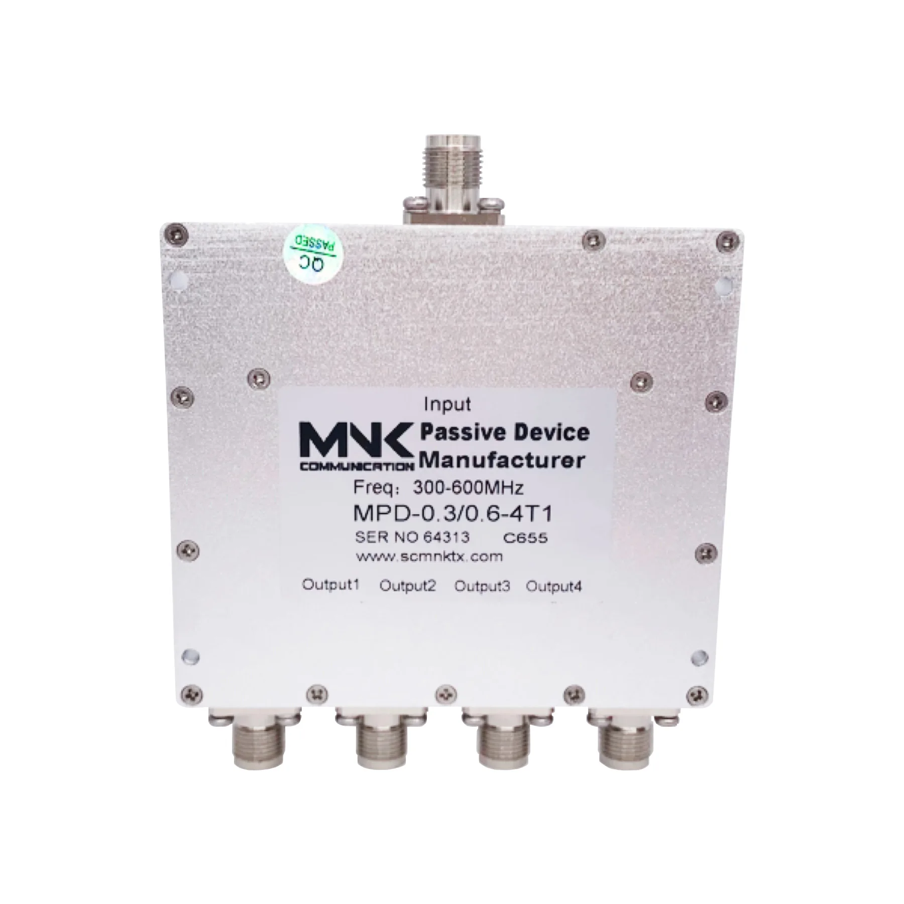 TNC Splitter 300-600MHz 4 Way rf power divider 4-Way  Wilkinson Power Spliter combiner  Passive suppliers