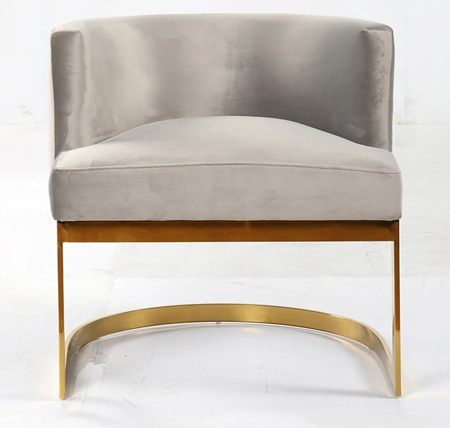 Wholesale Indoor Lounge Chairs Metal Base Fabric Type Living Room Leisure Chair