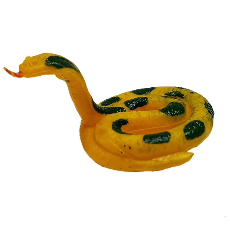 Manufacturer PVC Plastic Animal Figures Snake Model Simulation Toy Props Soft Snake Toy