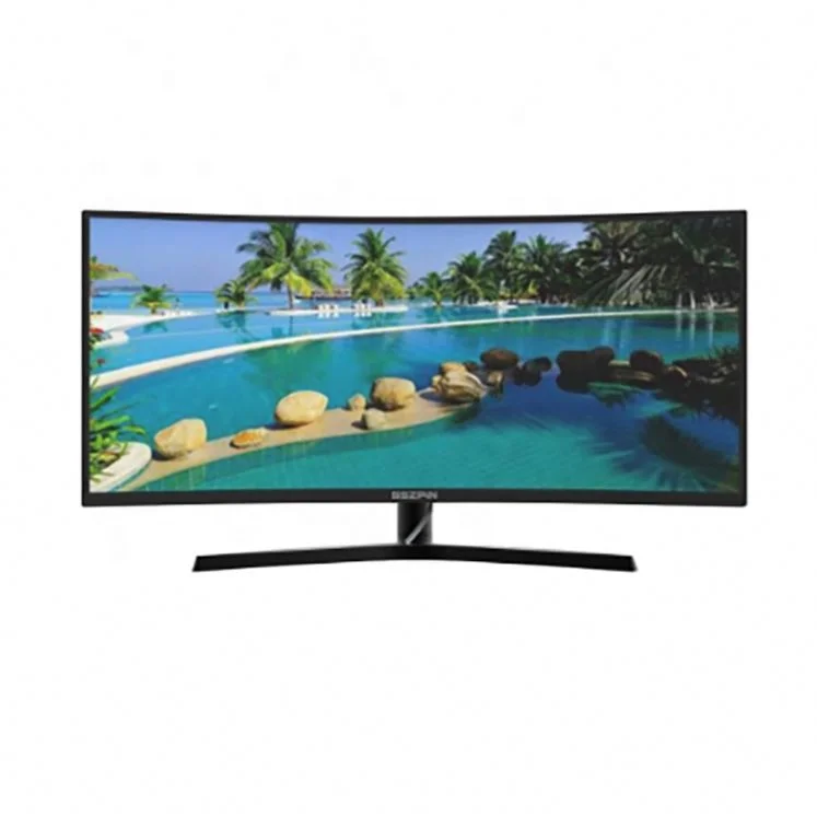 Brand  Computer Monitor 34 inch Curved Monitor Full HD LCD Display Gaming Monitor