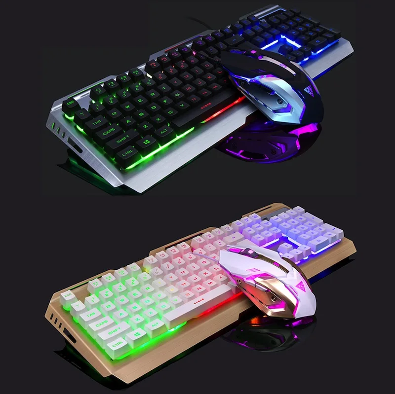 SmallOrders C33 specializes in manufacturing game mechanical keyboard and mouse combination wired backlight rainbow color LED ke