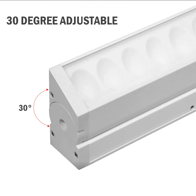 Aluminum Indoor Supermarket Ceiling Mounted 100CM 64W Smd Led Linear Fluorescent Tube Lamp