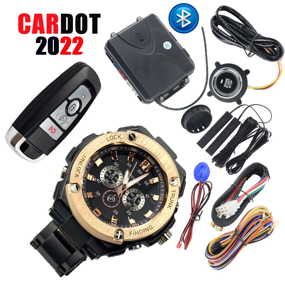 Drop Shipping KOL Cardot 1 Way  Vehicle Keyless Entry Auto Remote Start Kit Alarm Car System