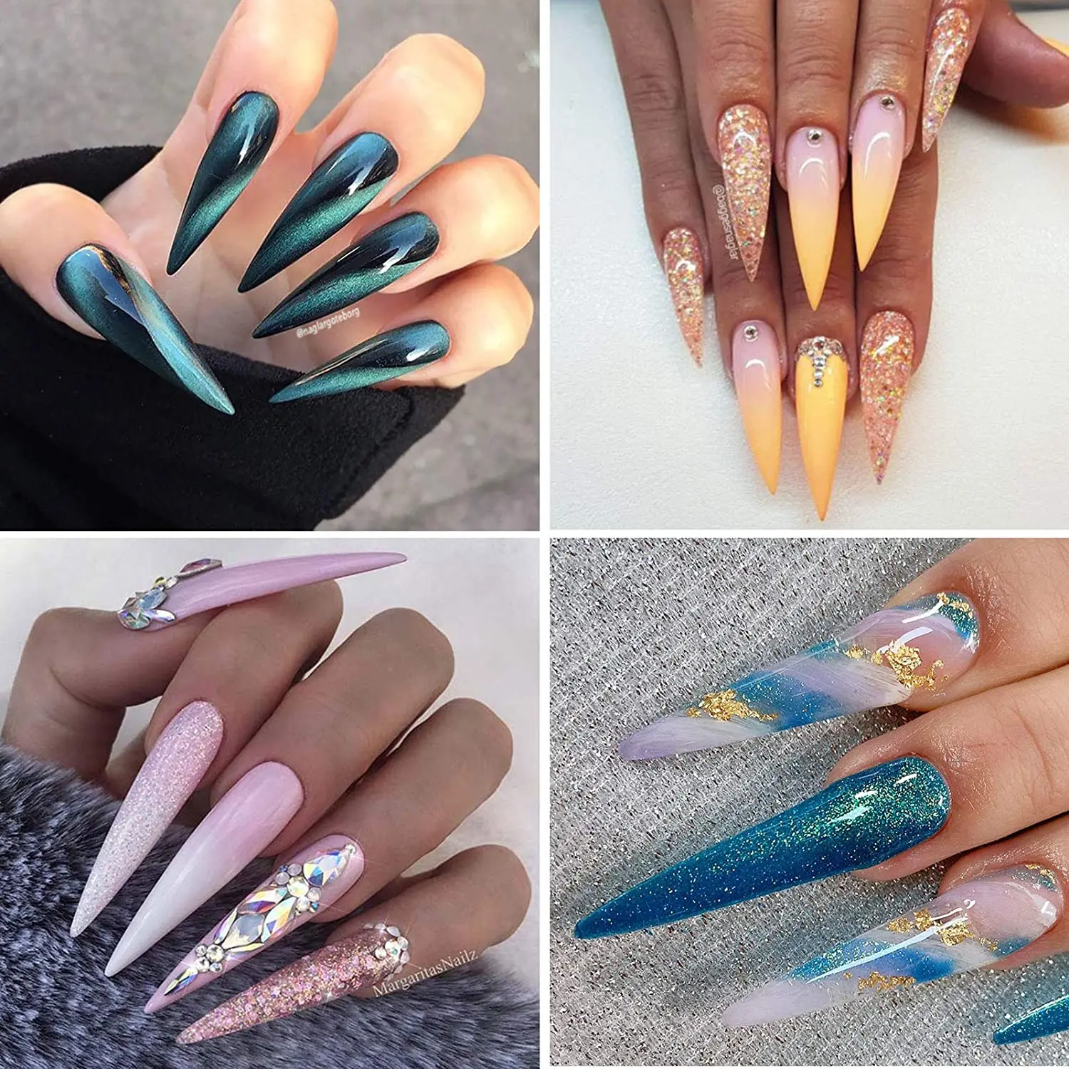 Wholesale Nail Tips For Acrylic False Clear Nail Tips Refill Size 456 789 C Curve Gel Stiletto Nail Tips Artificial Fingernail